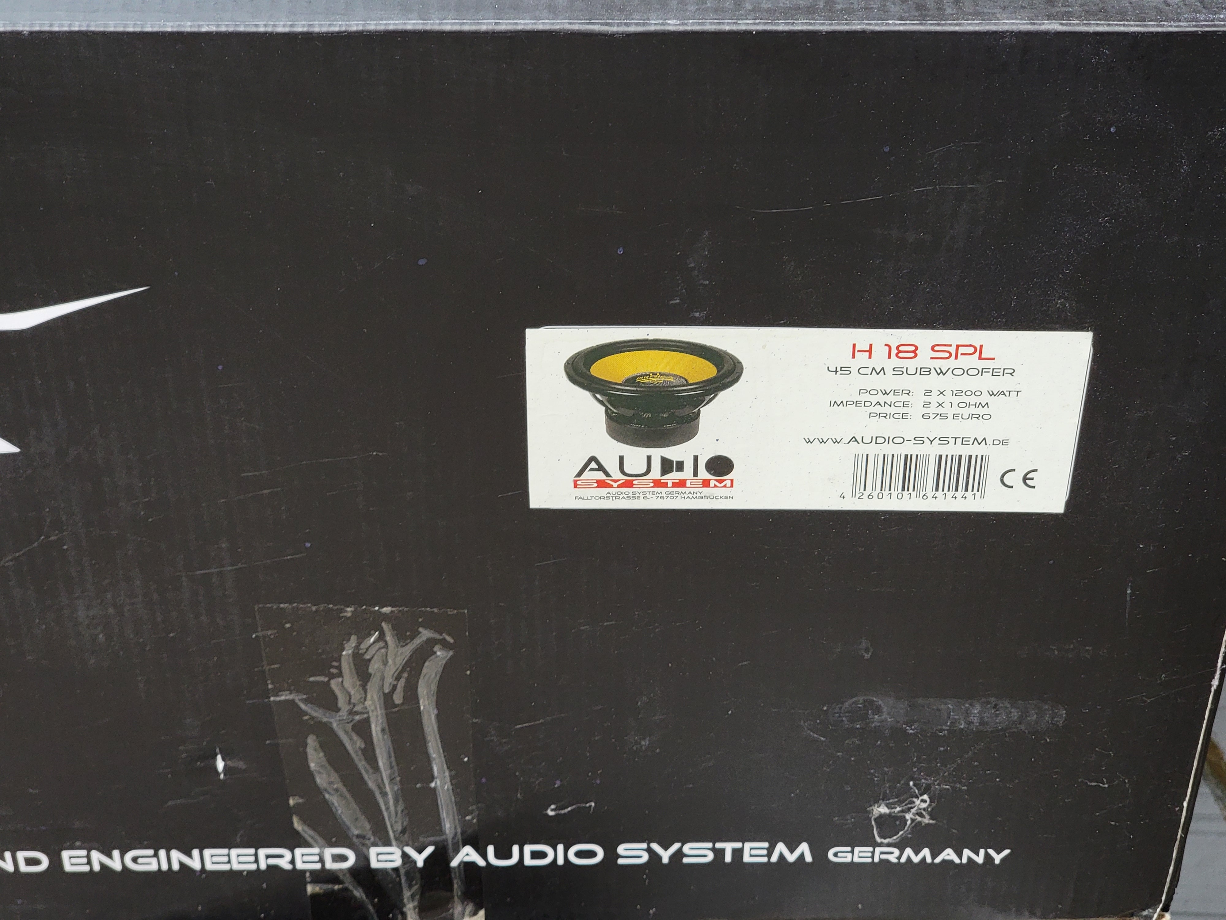 (OPEN BOX) Audio System H Series H-18 SPL D2 2400W 18" Subwoofer
