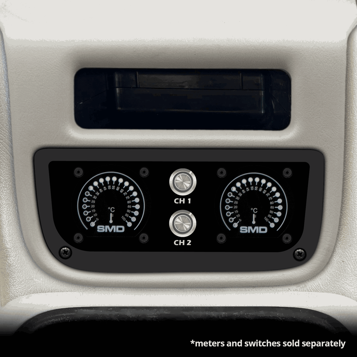 99 - 02 GM Full - Size Truck Center Console Switch Panel - 2 SMD Meters - GM - 99 - 02 - SMD - D - Sparked Innovations