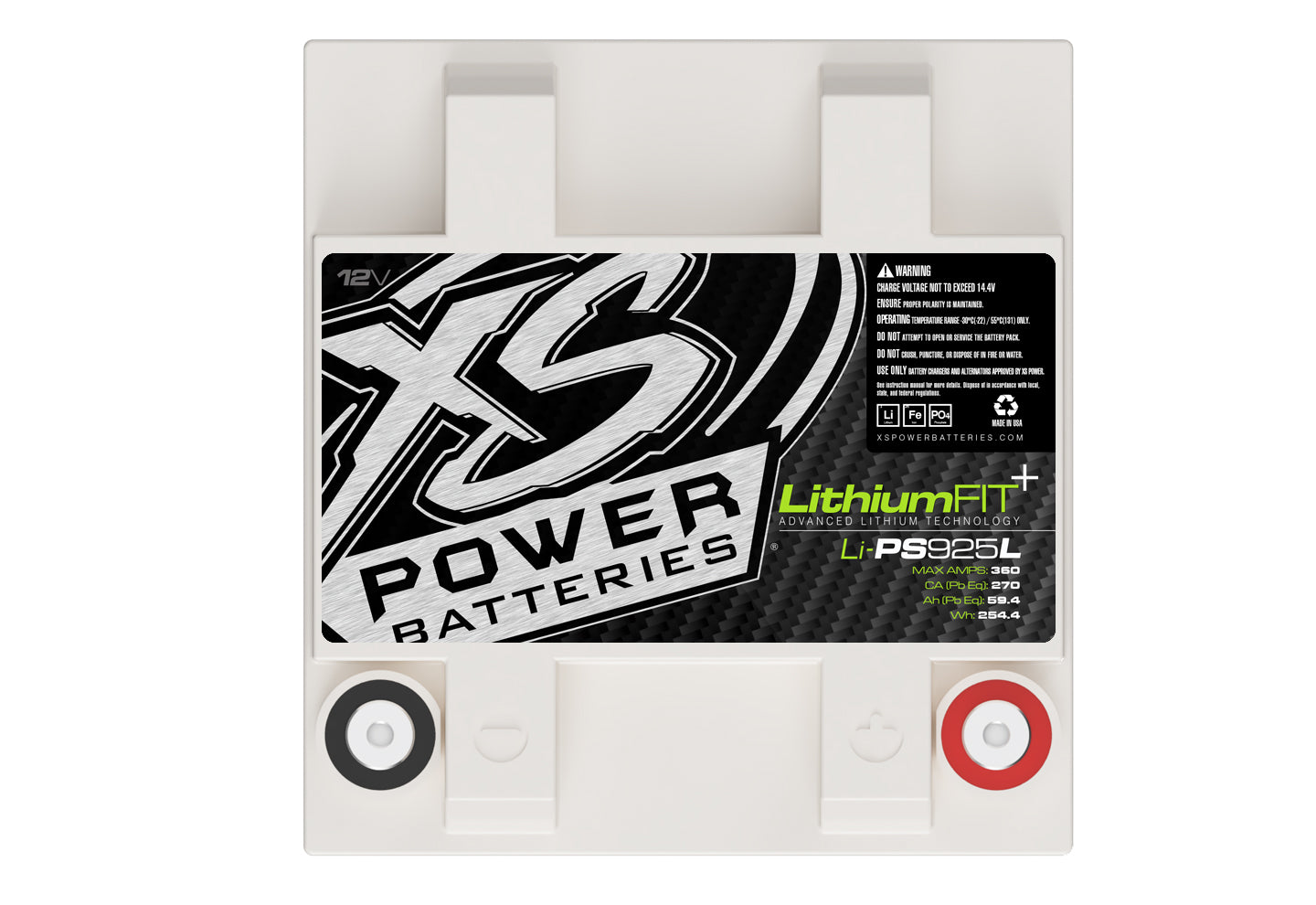 Li-PS925L XS Power 12VDC Lithium Powersports Vehicle Battery 360A 19.8Ah