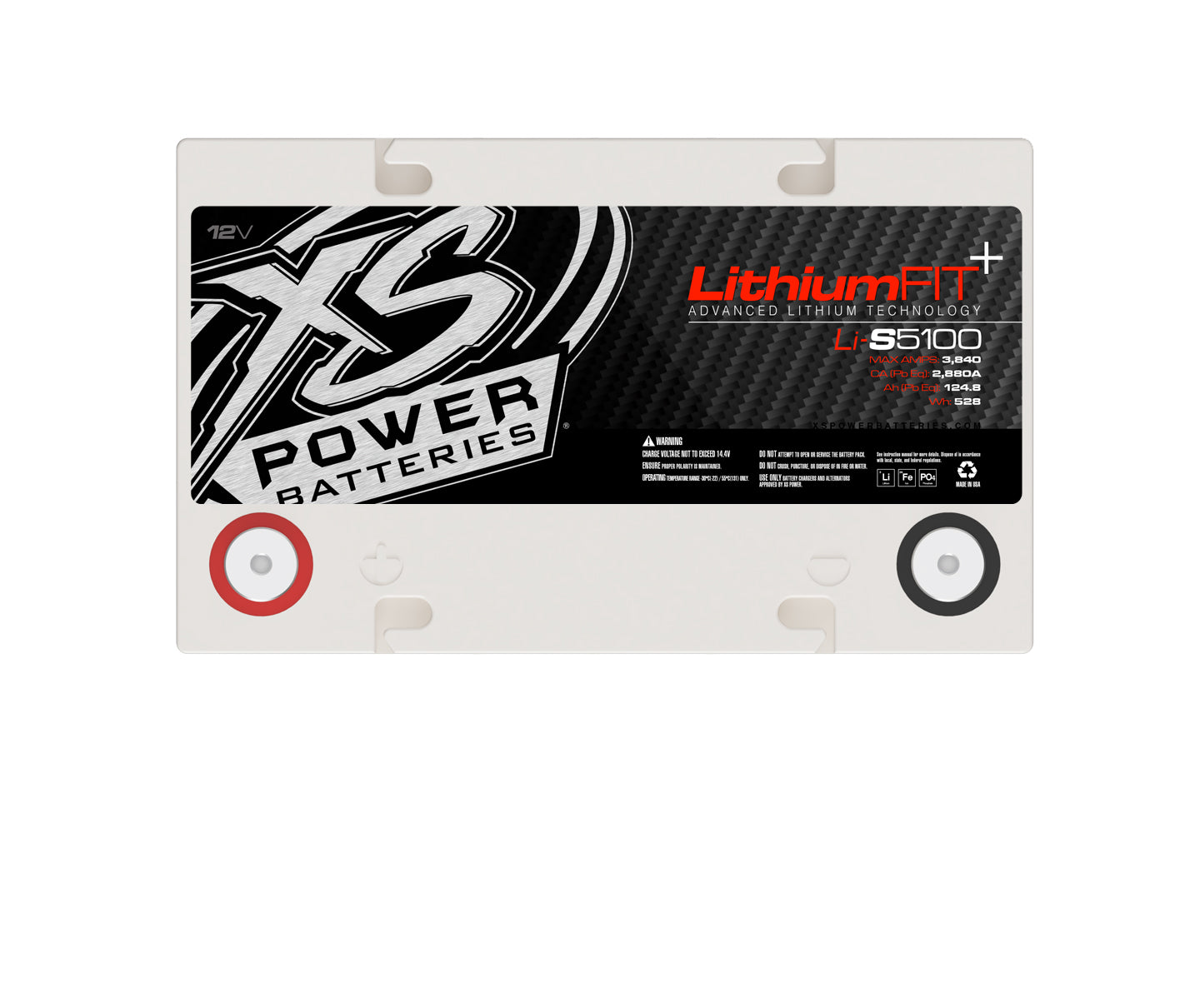 Li-S5100 XS Power 12VDC Lithium Racing Vehicle Battery 3840A 41.6Ah Group 51