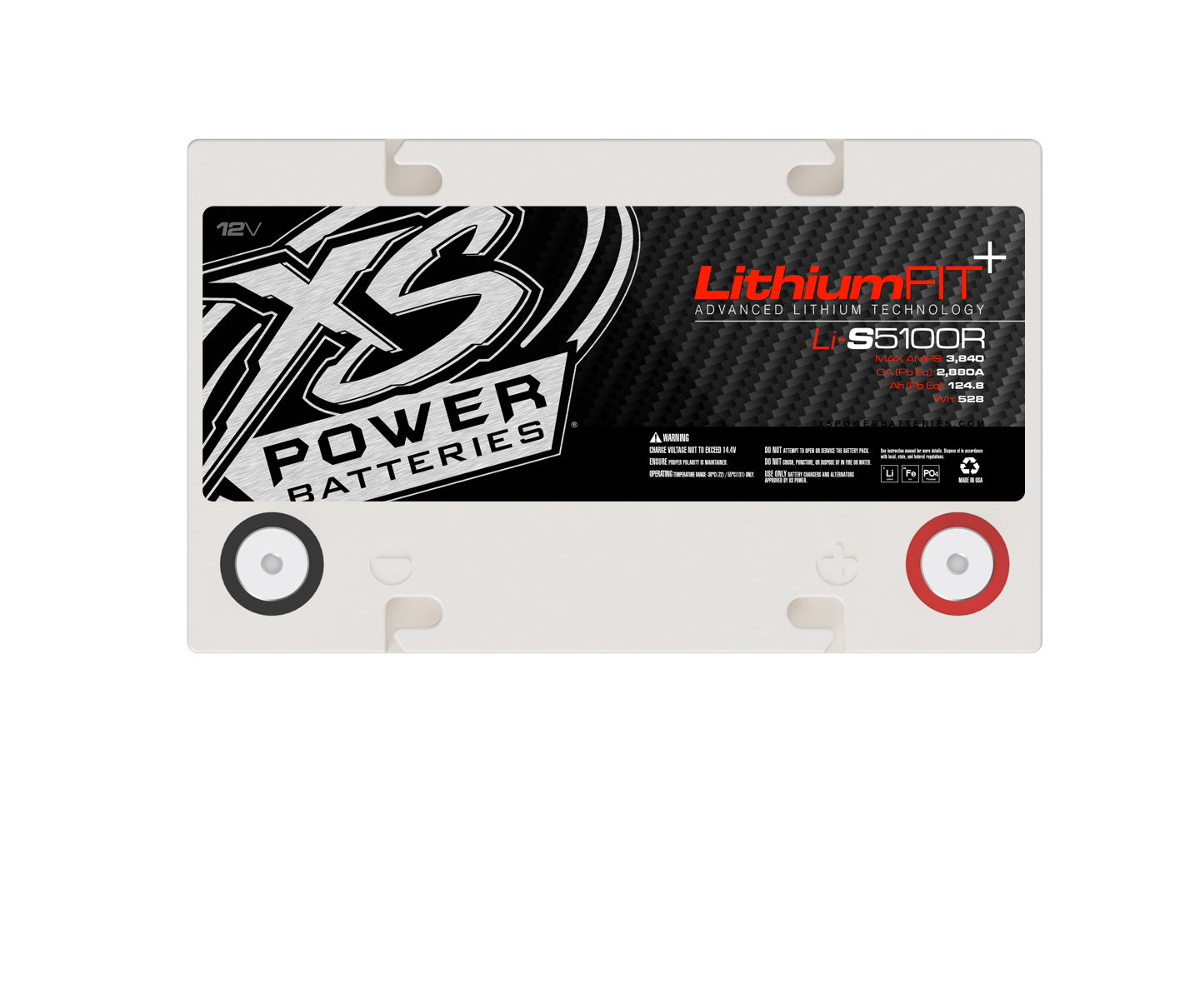 Li-S5100R XS Power 12VDC Lithium Racing Vehicle Battery 3840A 41.6Ah Group 51R