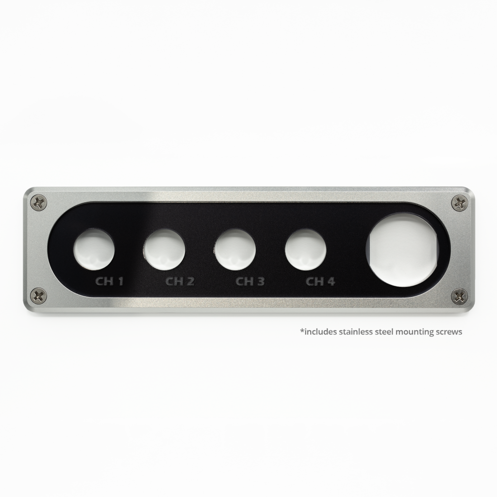 Silver Single DIN Aluminum Switch and Voltmeter Panel