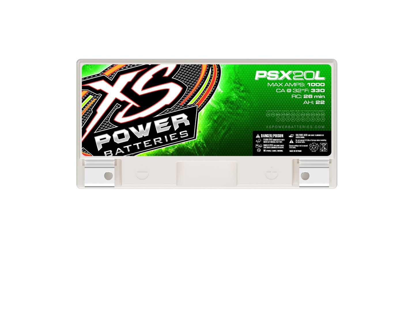 PSX20L XS Power 12VDC Group 20L AGM Powersports Vehicle Battery 1000A 22Ah