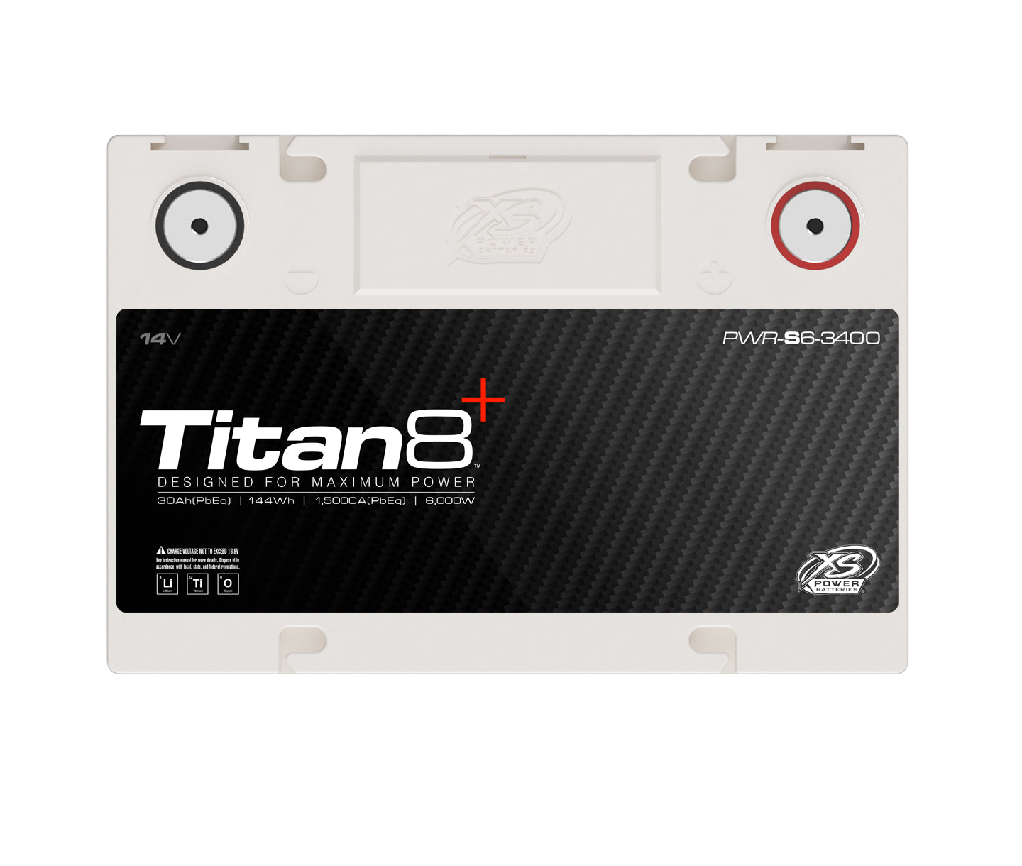 XS Power Titan 8+ 14V PWR-S6-3400 Lithium Titanate Oxide (LTO) Vehicle Battery - 5000W