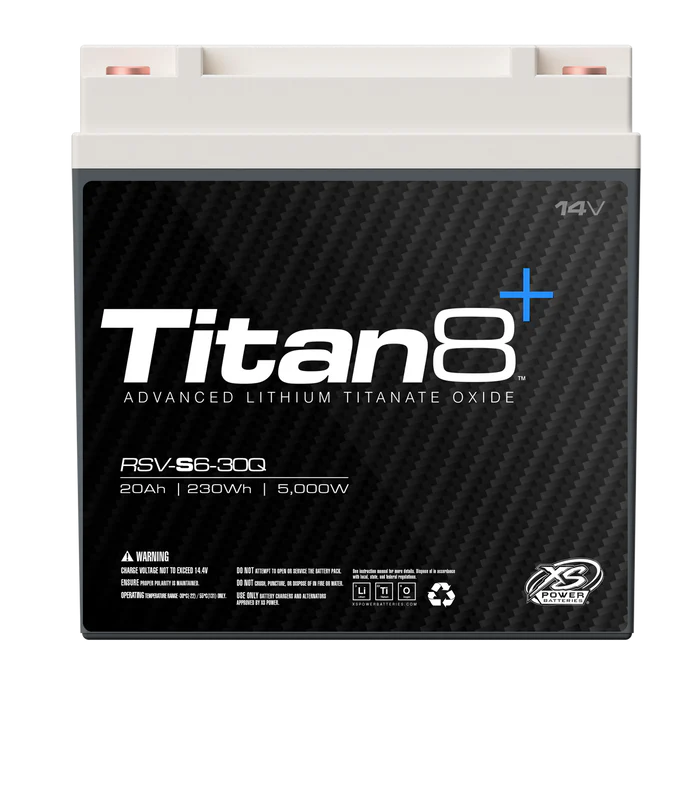 XS Power Titan 8 14V RSV-S6-30Q Lithium Titanate Oxide (LTO) Vehicle Battery - 1000A 3000W