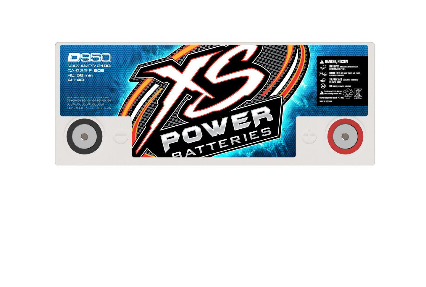 D950 XS Power 12VDC AGM Car Audio Vehicle Battery 2100A 40Ah - D950 - Sparked Innovations