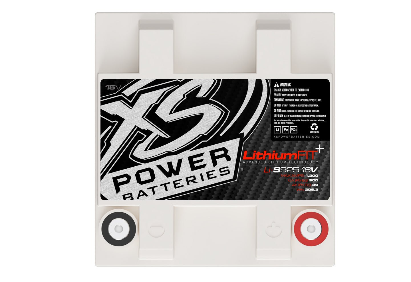 Li - S925 - 16 XS Power 16VDC Lithium Racing Vehicle Battery 1440A 15.6Ah - Li - S925 - 16 - Sparked Innovations
