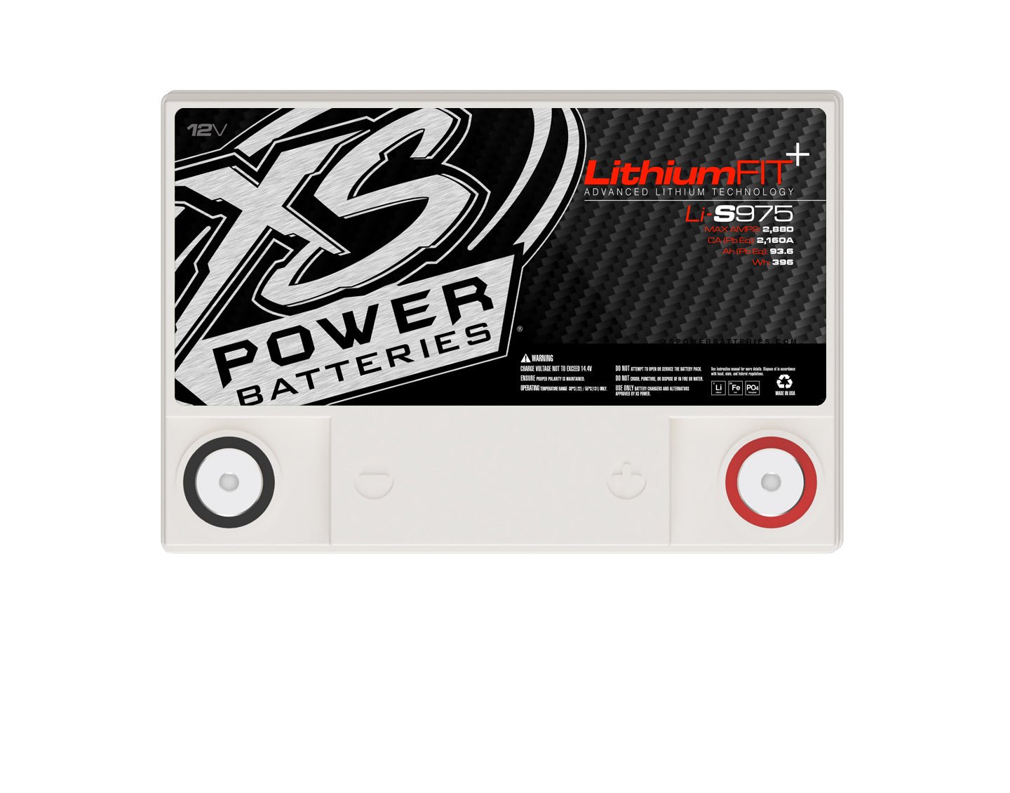 Li - S975 XS Power 12VDC Lithium Racing Vehicle Battery 2880A 31.2Ah Group U1R - Li - S975 - Sparked Innovations