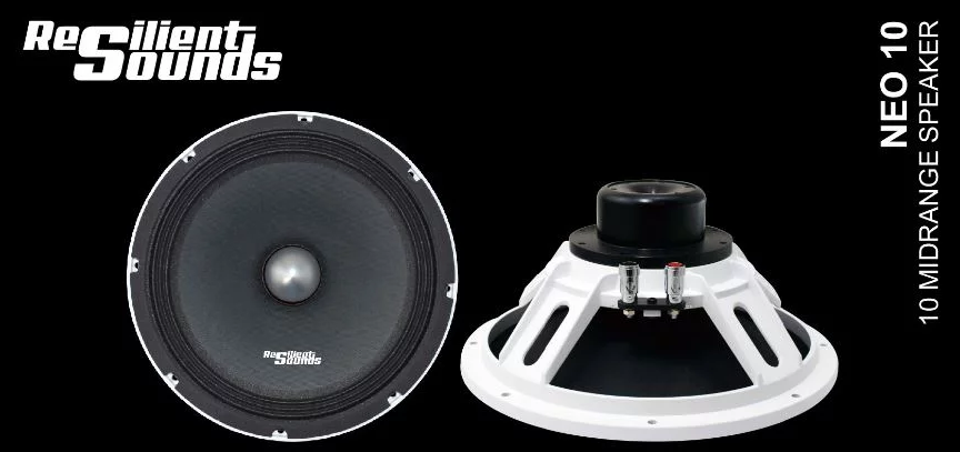 Resilient Sounds NEO V1 250W 10" Midrange Pro Speaker Neodymium Magnet