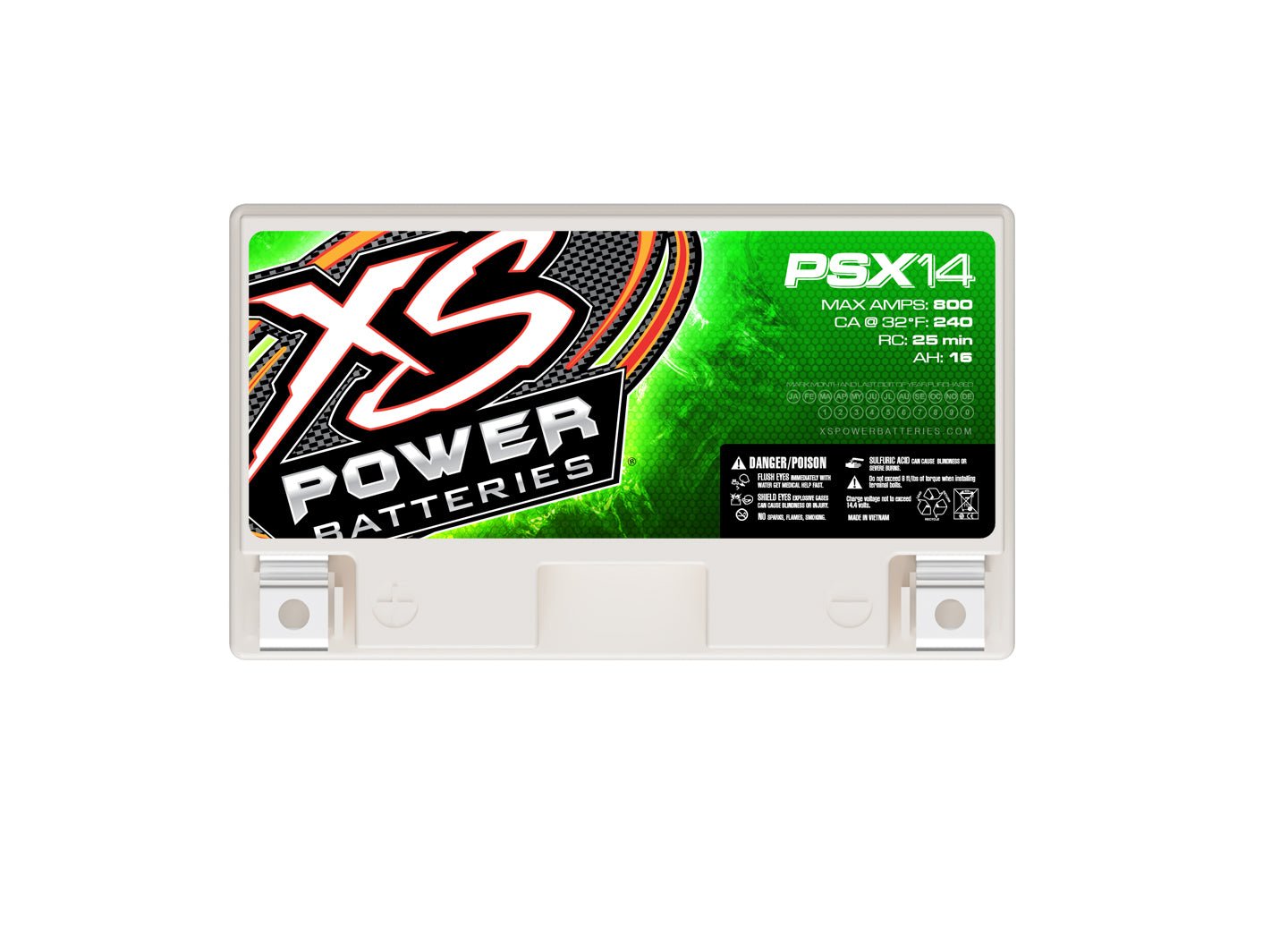 PSX14 XS Power 12VDC Group 14L AGM Powersports Vehicle Battery 800A 16Ah - PSX14 - Sparked Innovations