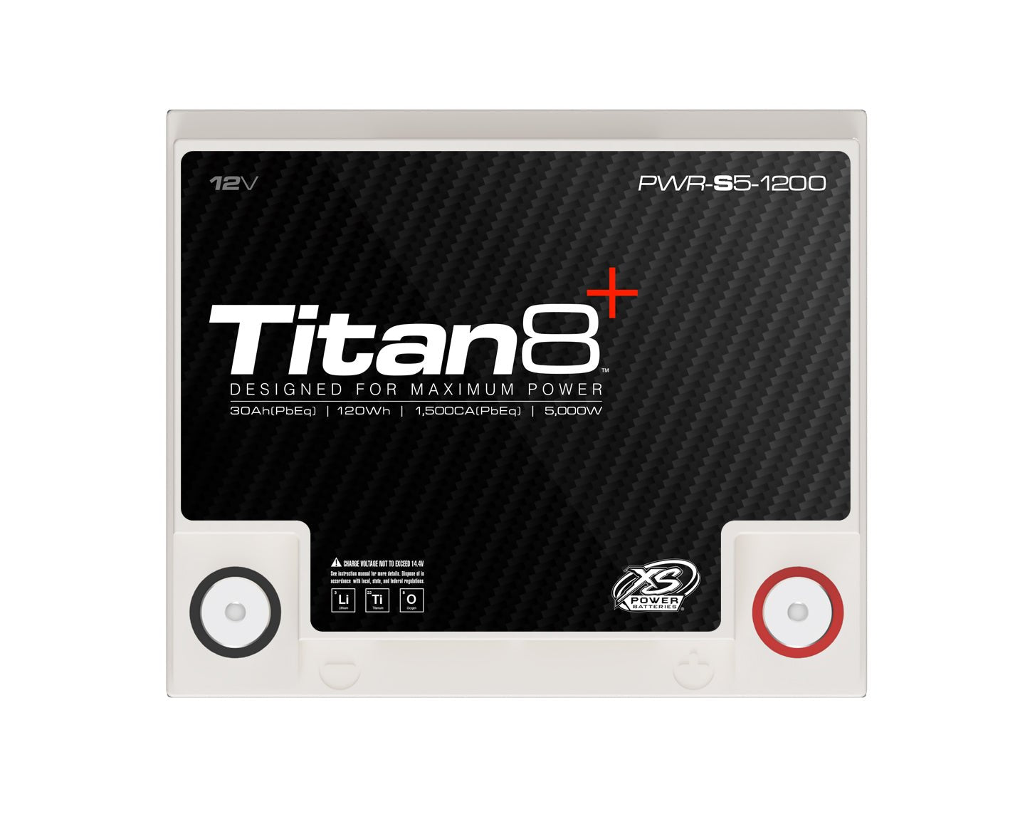 PWR - S5 - 1200 XS Power Titan8 12VDC Lithium LTO Car Audio Vehicle Battery 5000W 120Wh - PWR - S5 - 1200 - Sparked Innovations