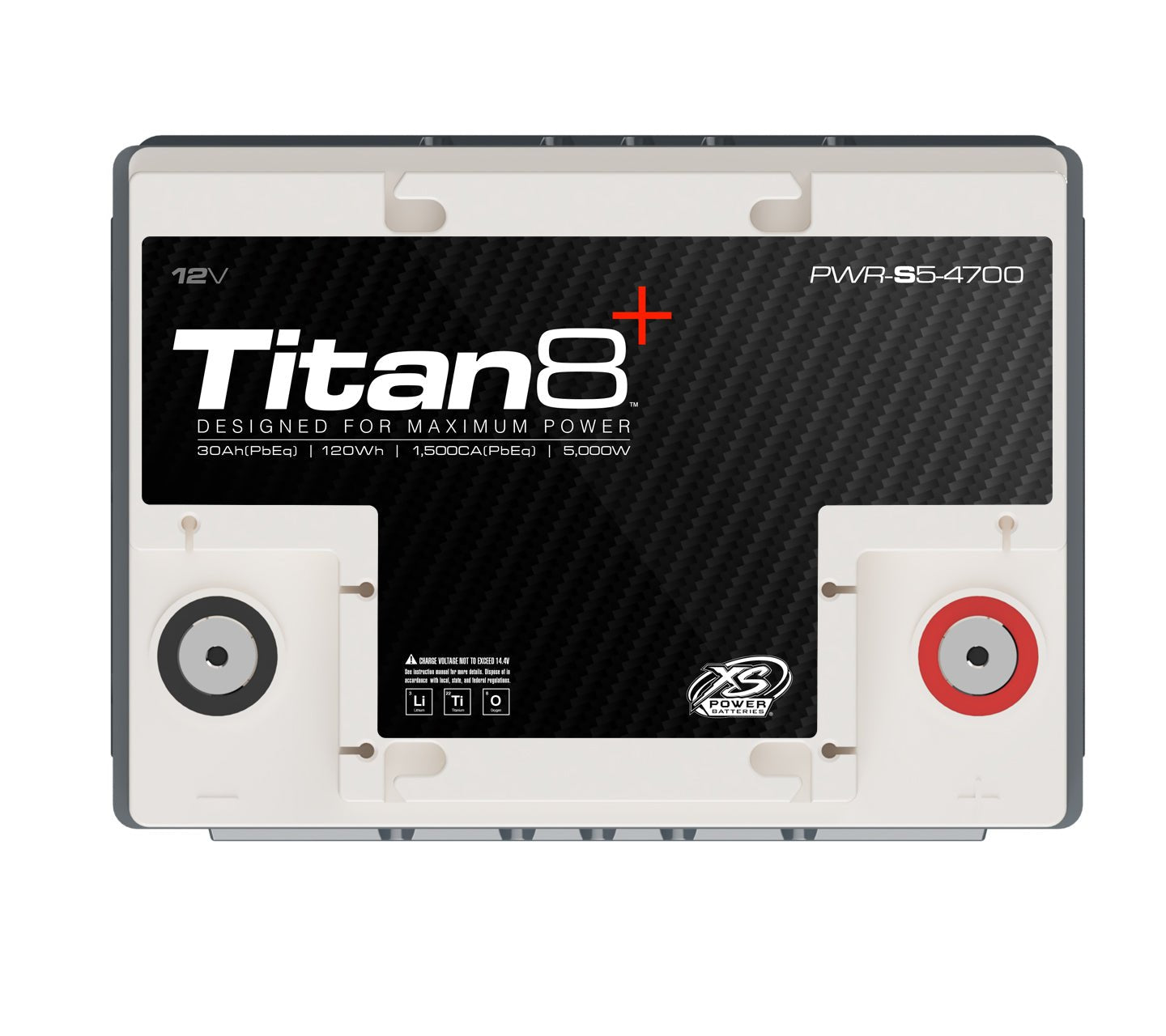 PWR - S5 - 4700 XS Power Titan8 12VDC Group 47 Lithium LTO Car Audio Vehicle Battery 5000W 120Wh - PWR - S5 - 4700 - Sparked Innovations