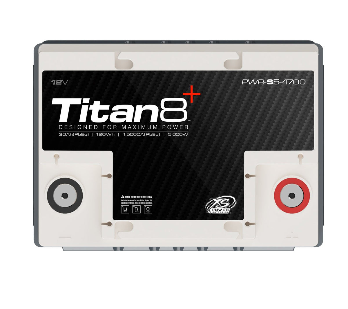 PWR - S5 - 4700 XS Power Titan8 12VDC Group 47 Lithium LTO Car Audio Vehicle Battery 5000W 120Wh - PWR - S5 - 4700 - Sparked Innovations