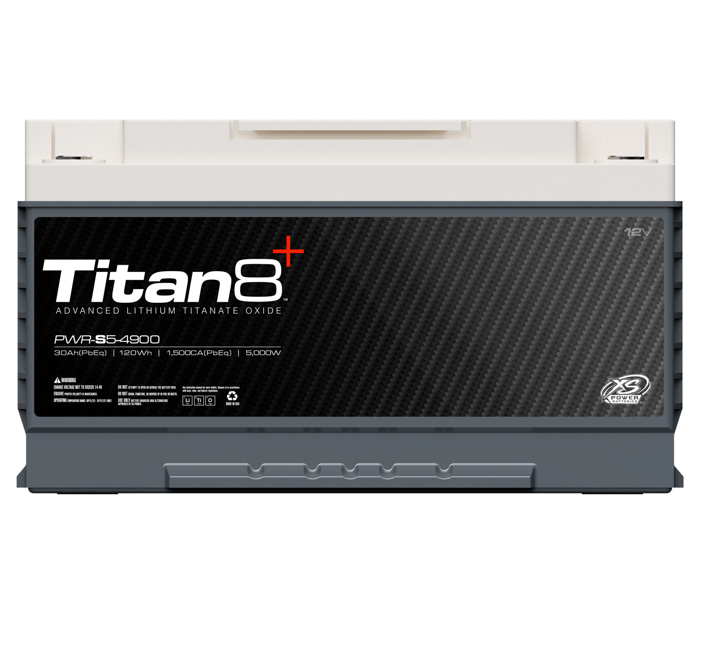 PWR - S5 - 4900 XS Power Titan8 12VDC Group 49 Lithium LTO Car Audio Vehicle Battery 5000W 120Wh - PWR - S5 - 4900 - Sparked Innovations