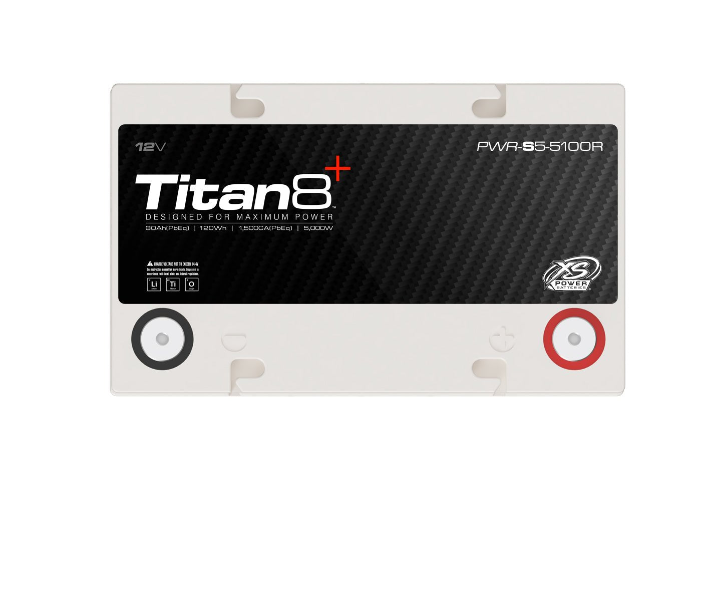 PWR - S5 - 5100R XS Power Titan8 12VDC Group 51R Lithium LTO Car Audio Vehicle Battery 5000W 120Wh - PWR - S5 - 5100R - Sparked Innovations