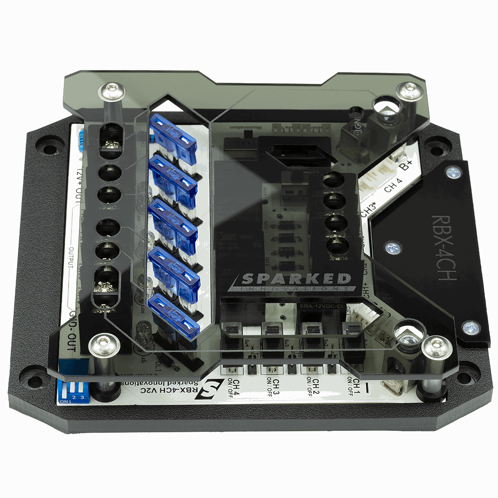 RBX - 4CH Relay Box + Power Symbol Switches Wiring Super Pack - Sparked Innovations