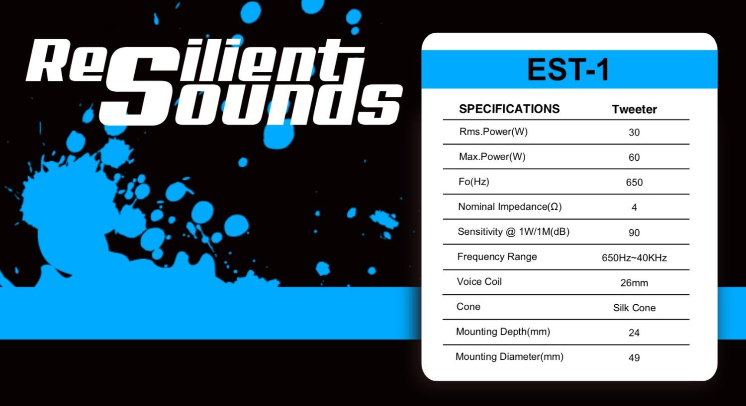 Resilient Sounds RS EST - 1 1" NEO Tweeter Neodymium Magnet - RS - EST - 1 - TW - Sparked Innovations