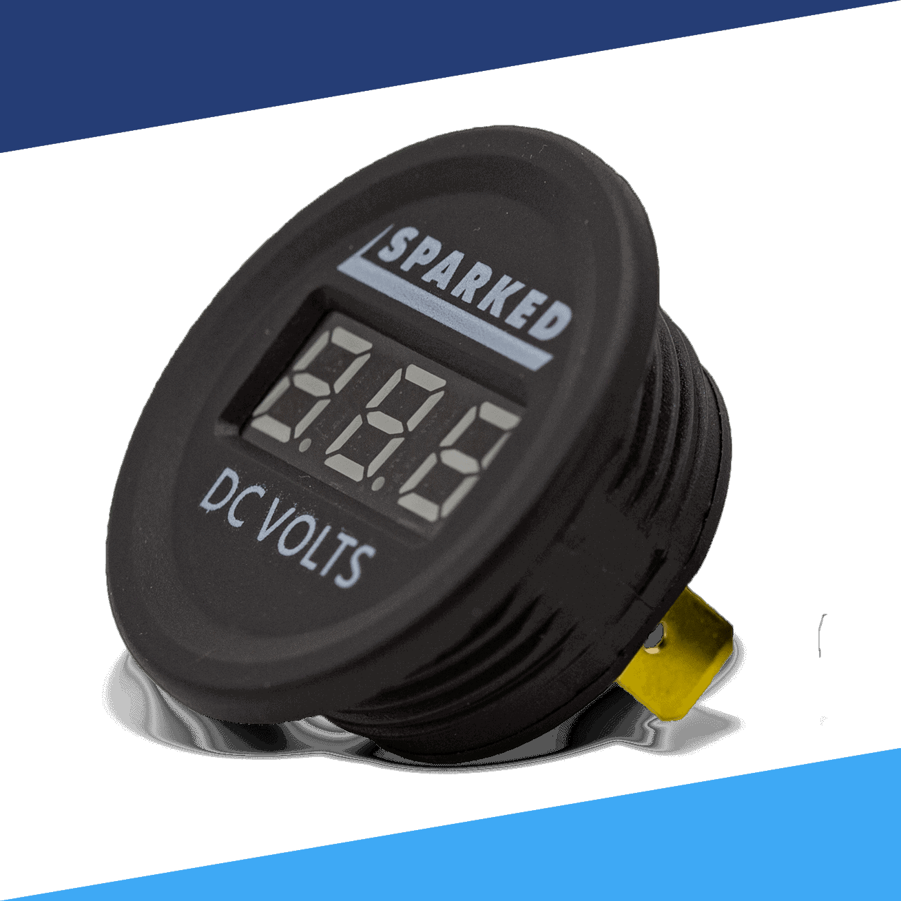 Single 12VDC Voltmeter Battery Voltage Monitor - Purple - YJ - DS4010 - PR - Sparked Innovations