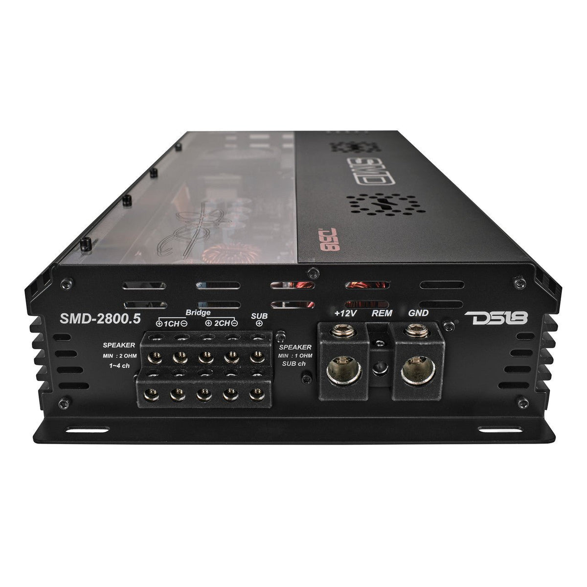 SMD 5 - Channel Amplifier with VM - 1 Voltmeter and Digital LED Lights 4 x 250W at 2 - Ohm Class AB + 1 x 1800W at 1 - Ohm Class D - Steve Meade Designs - SMD - 2800.5 - Sparked Innovations