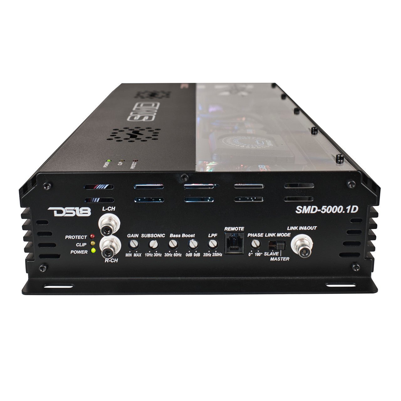 SMD Monoblock Amplifier with VM - 1 Voltmeter and Digital LED Lights 5000W RMS at 1 - ohm - Steve Meade Designs - SMD - 5000.1D - Sparked Innovations