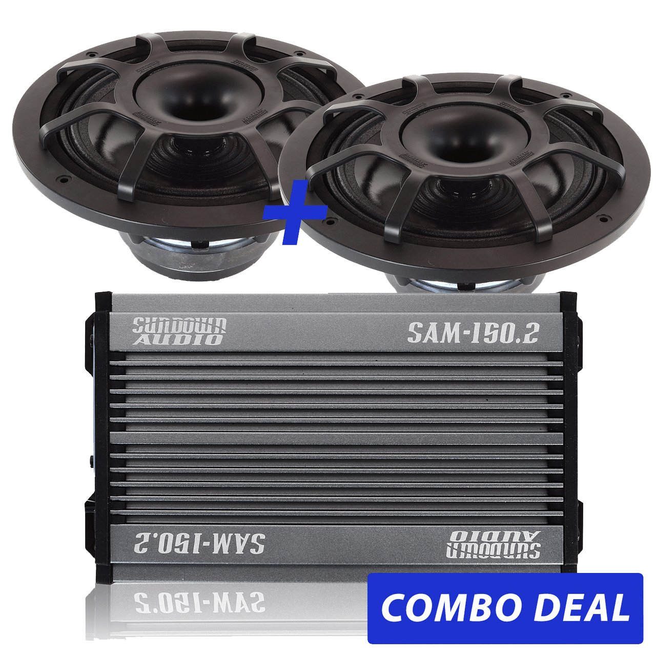 Sundown Audio 2 BPS - 8" Powersports Speakers & 1 SAM - 150.2 Combo Deal - 2 BPS - 8" Speakers & 1 SAM - 150.2 Combo Deal - Sparked Innovations