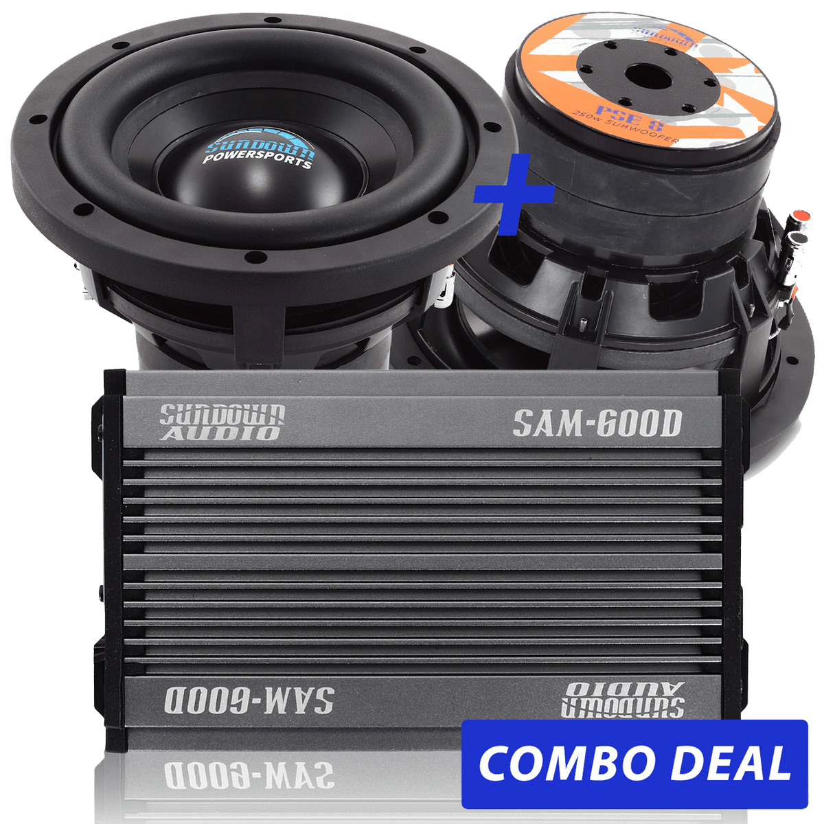 Sundown Audio 2 PSE - 8 8" Powersports Subwoofers & 1 SAM - 600.1 Combo Deal - 2 PSE - 8 8" Subwoofers & 1 SAM - 600.1 Combo Deal - Sparked Innovations
