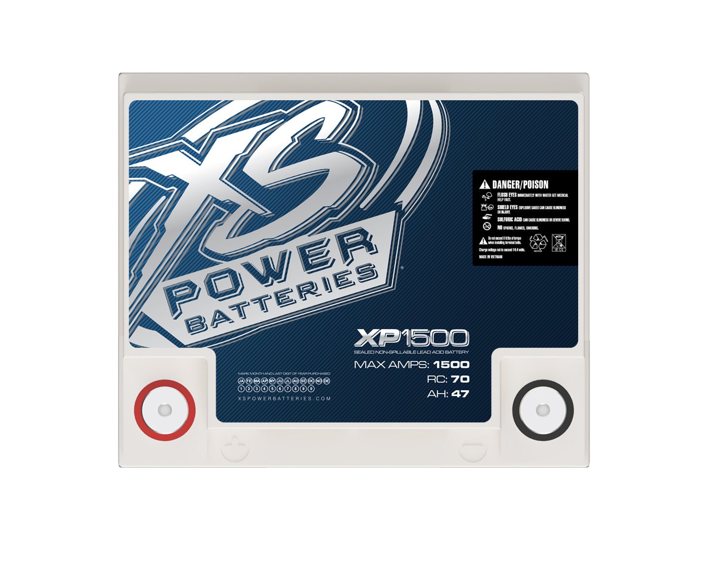 XP1500 XS Power 12VDC AGM XP Series Vehicle Battery 1500A 47Ah - XP1500 - Sparked Innovations