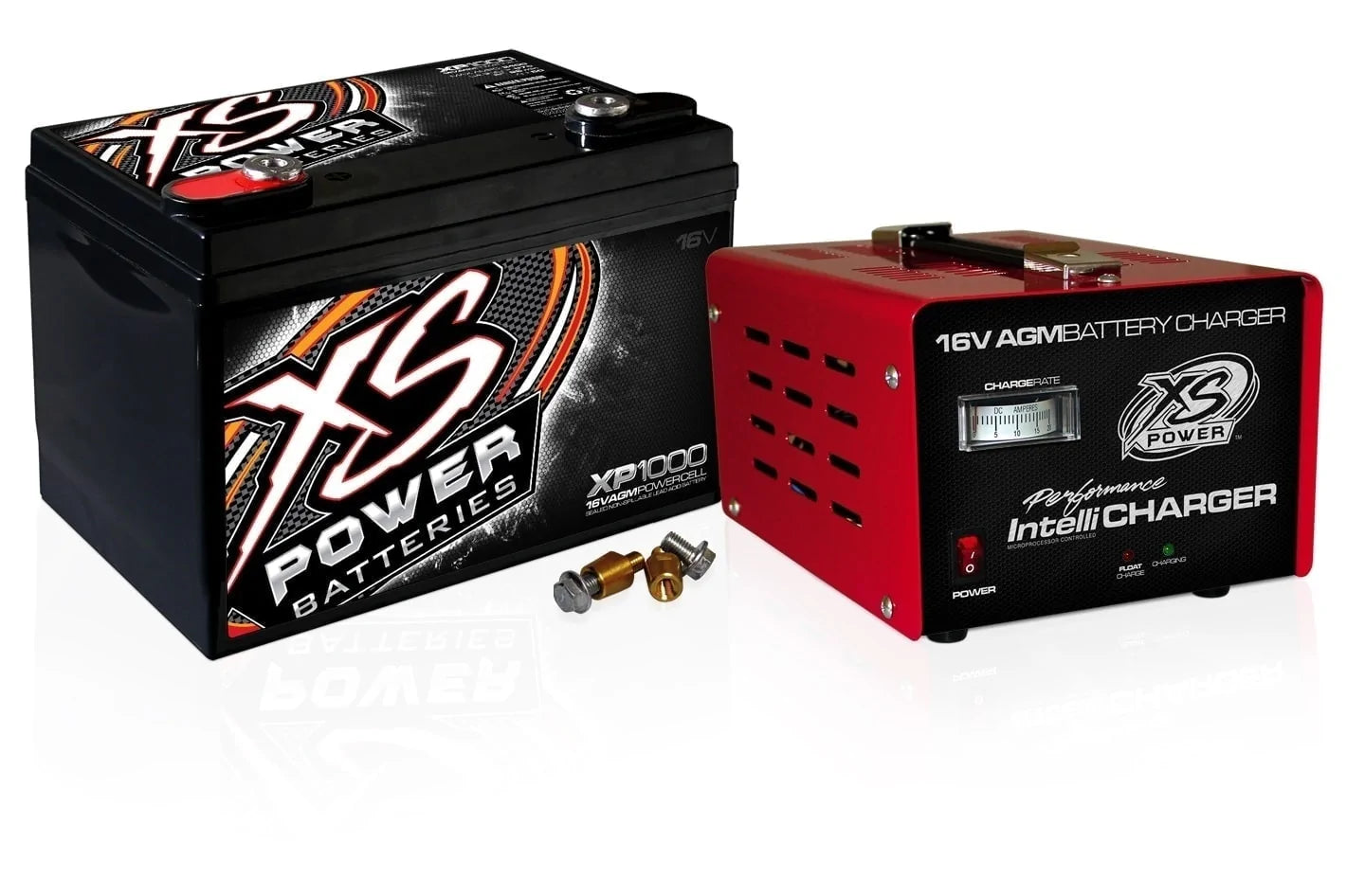 XS Power XP1000CK2 16VDC AGM Car Audio Battery and 1004 IntelliCHARGER Combo Kit