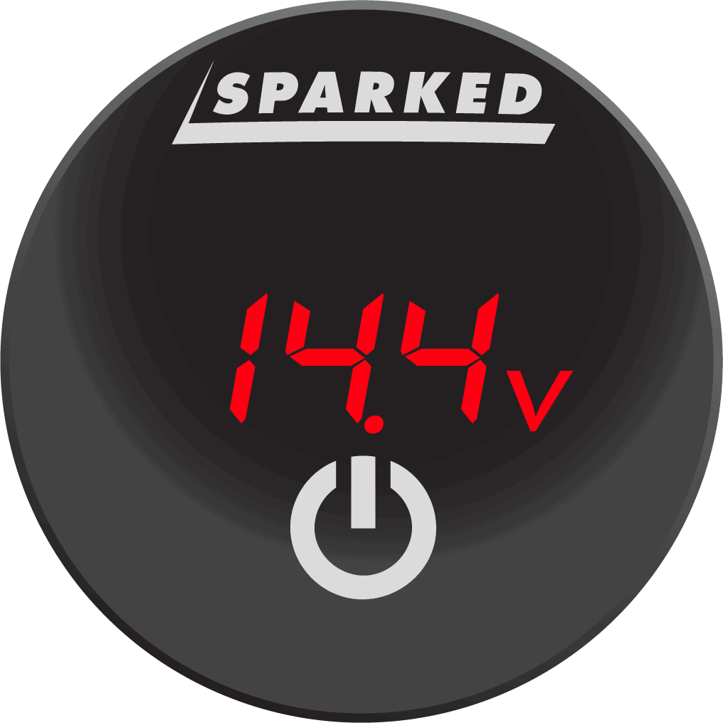 DC Voltmeter Battery Capacity Monitor Gauge with Onboard Capacitive Touch Switch - Red - YJ - DS4011 - R - Sparked Innovations