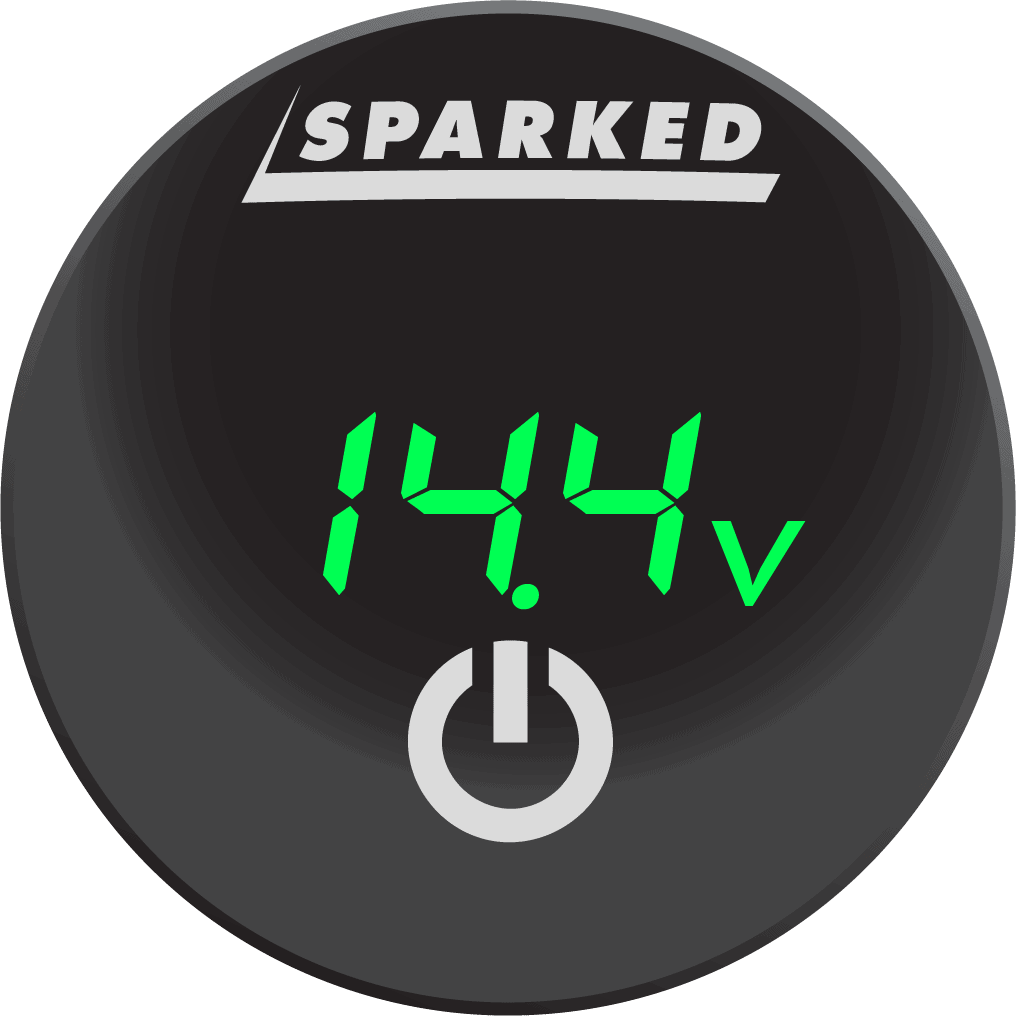 DC Voltmeter Battery Capacity Monitor Gauge with Onboard Capacitive Touch Switch - Green - YJ - DS4011 - G - Sparked Innovations