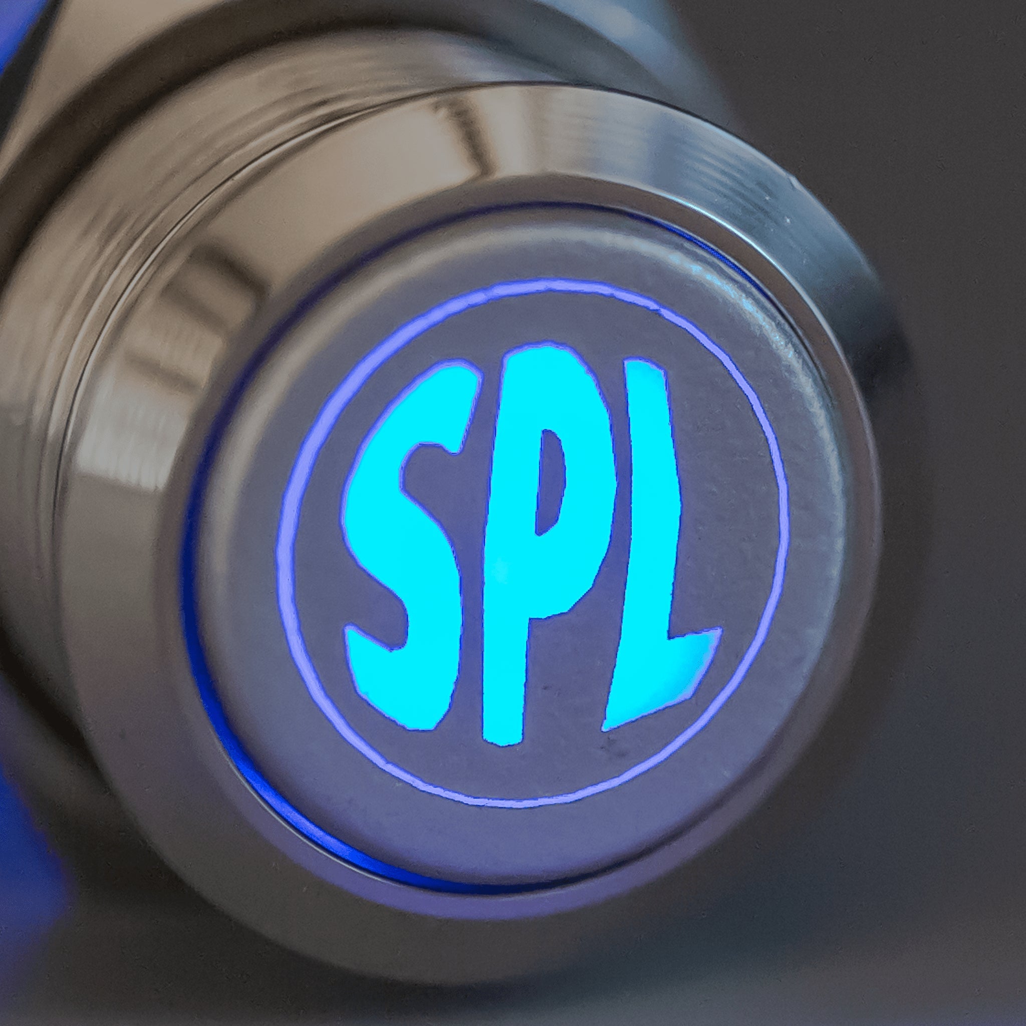 Latching Aluminum SPL 12V Pushbutton Switch SPDT - Blue - A16 - 11SPL - BL - Sparked Innovations