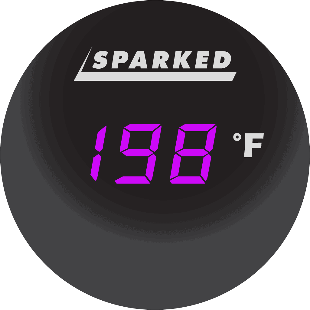 Thermometer 12V Temperature Sensor - 34°F - 200°F With 18ft Cable - Purple - YJ - 200F - PR - Sparked Innovations