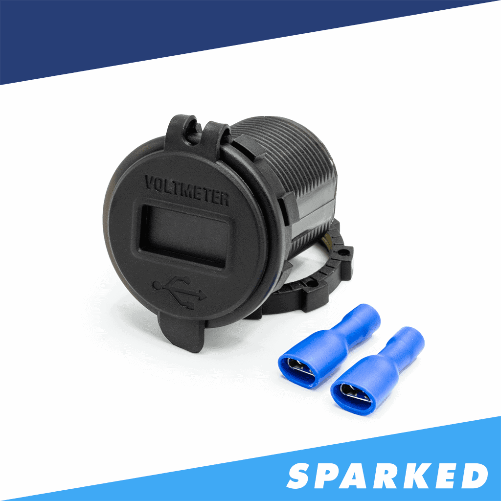 Voltmeter USB Charger Dual Ports for Auto or Marine - Green - YJ - DS2035 - G - Sparked Innovations