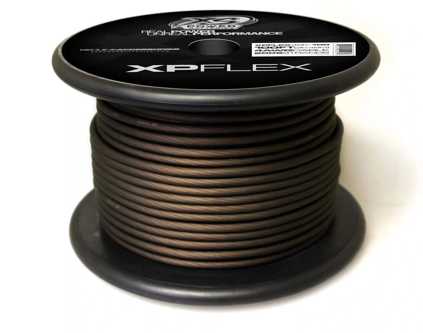 XS Power 4 AWG Gauge XP Flex Car Audio Power and Ground Cable 100ft Spool Electrical Wire - Iced Black - XPFLEX4BK - 100 - Sparked Innovations
