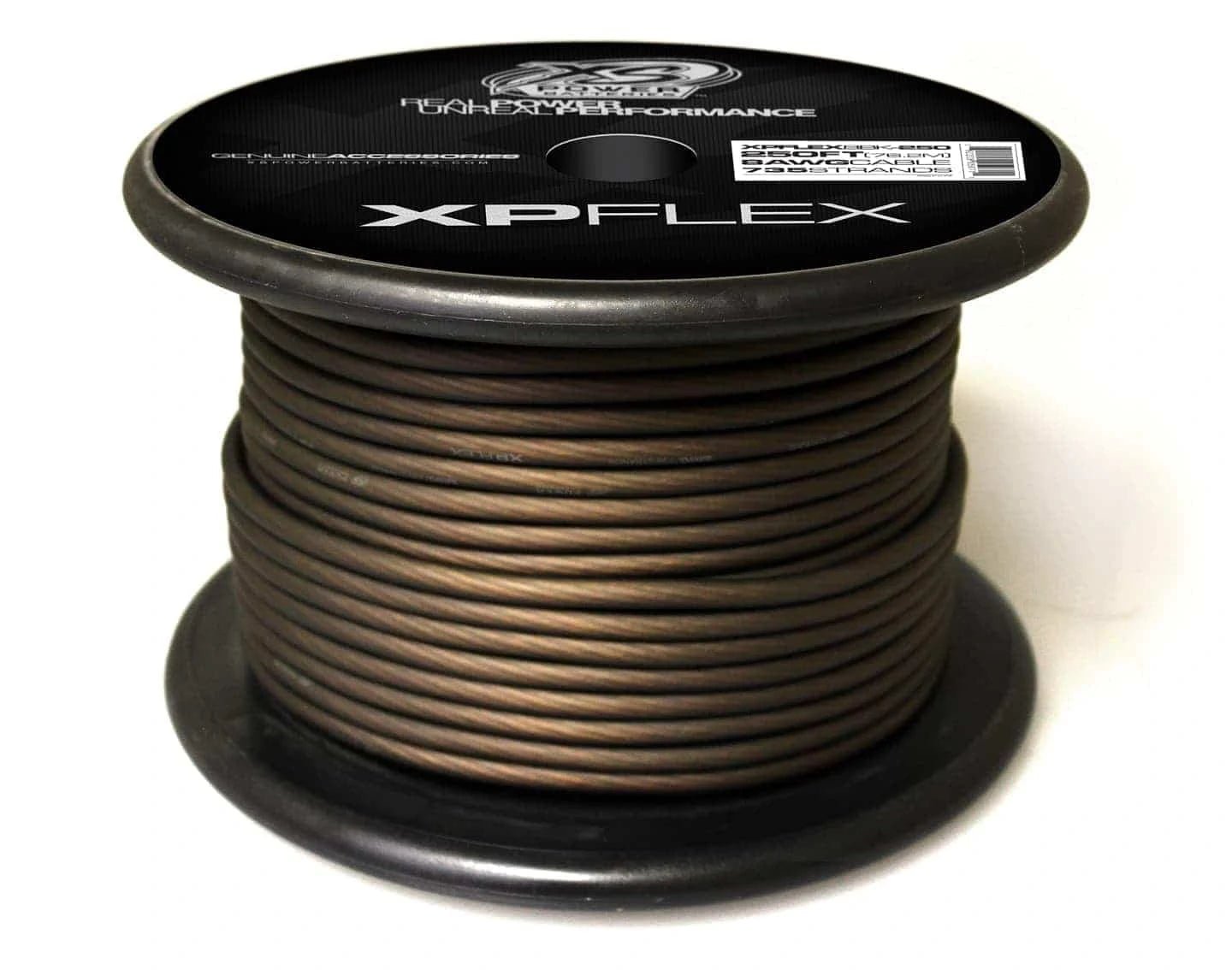 XS Power 8 AWG Gauge XP Flex Car Audio Power and Ground Cable 250ft Spool Electrical Wire - Iced Black - XPFLEX8BK - 250 - Sparked Innovations