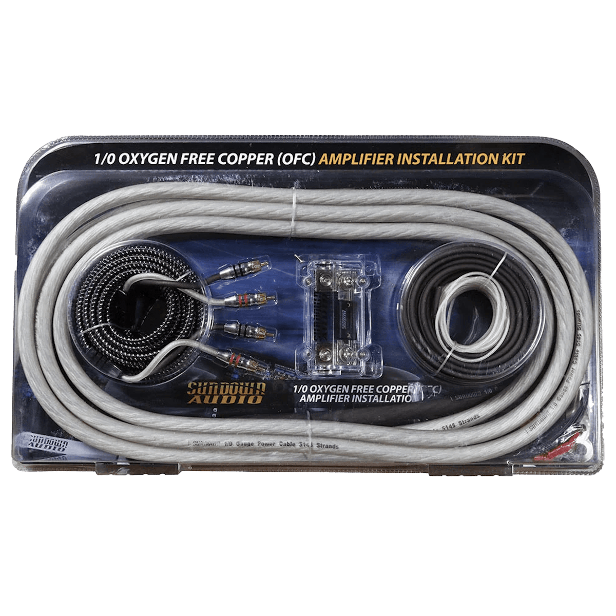 1/0 Gauge AWG Silver/Black OFC Amplifier Wire Kit - CBL - 1/0KIT - Sparked Innovations