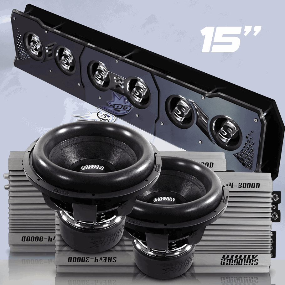 2x Sundown Audio SAEv4 - 3000.1D + 2x Z - Series ZV6 15" D2 + FREE Reflective BIG FAT Fannie - Sparked Innovations