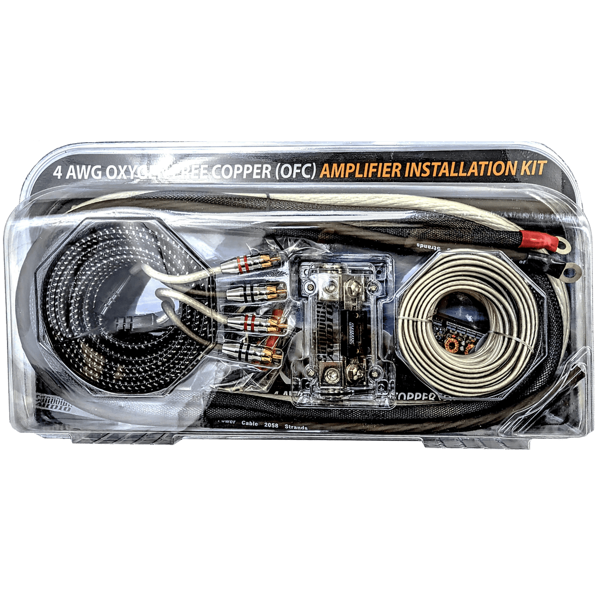 4 Gauge AWG Silver/Black OFC Amplifier Wire Kit - CBL - 4KIT - Sparked Innovations