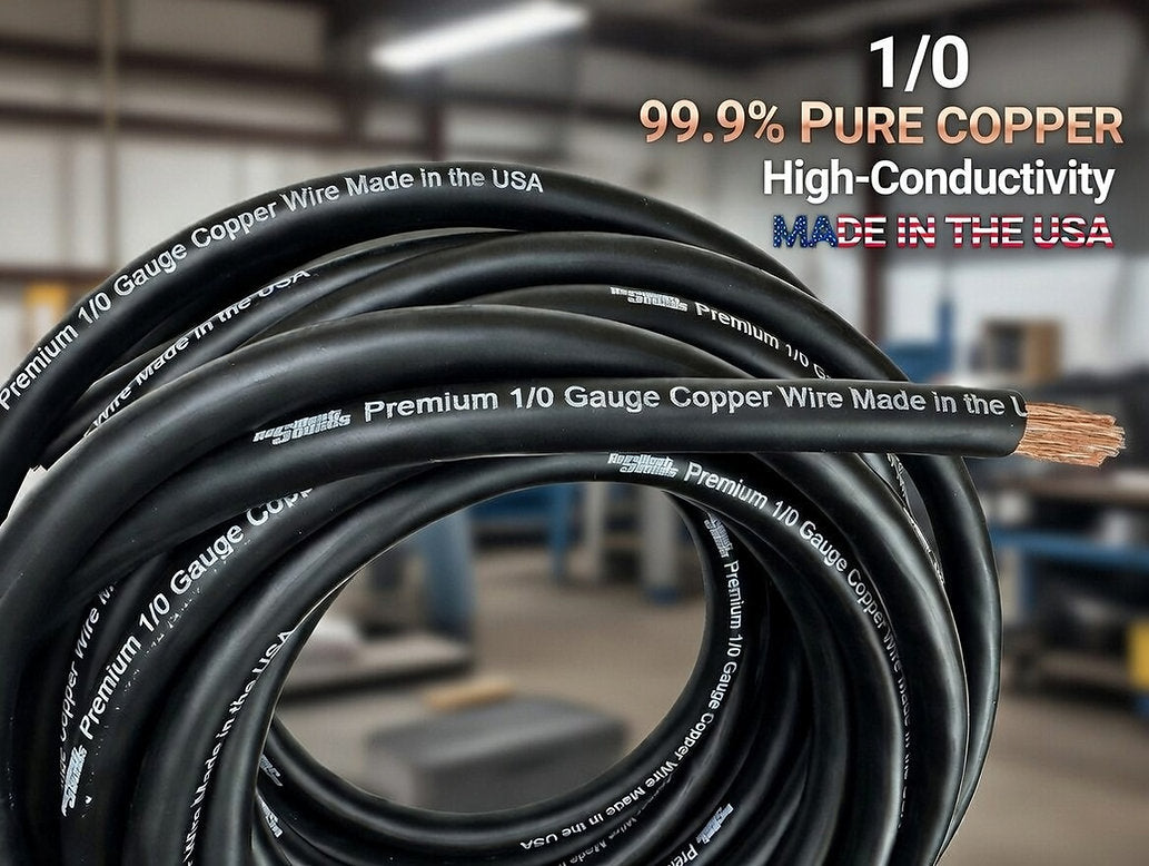 Resilient Sounds 1/0 Premium High Conductivity Copper Wire - 99.9% Pure Copper 50ft