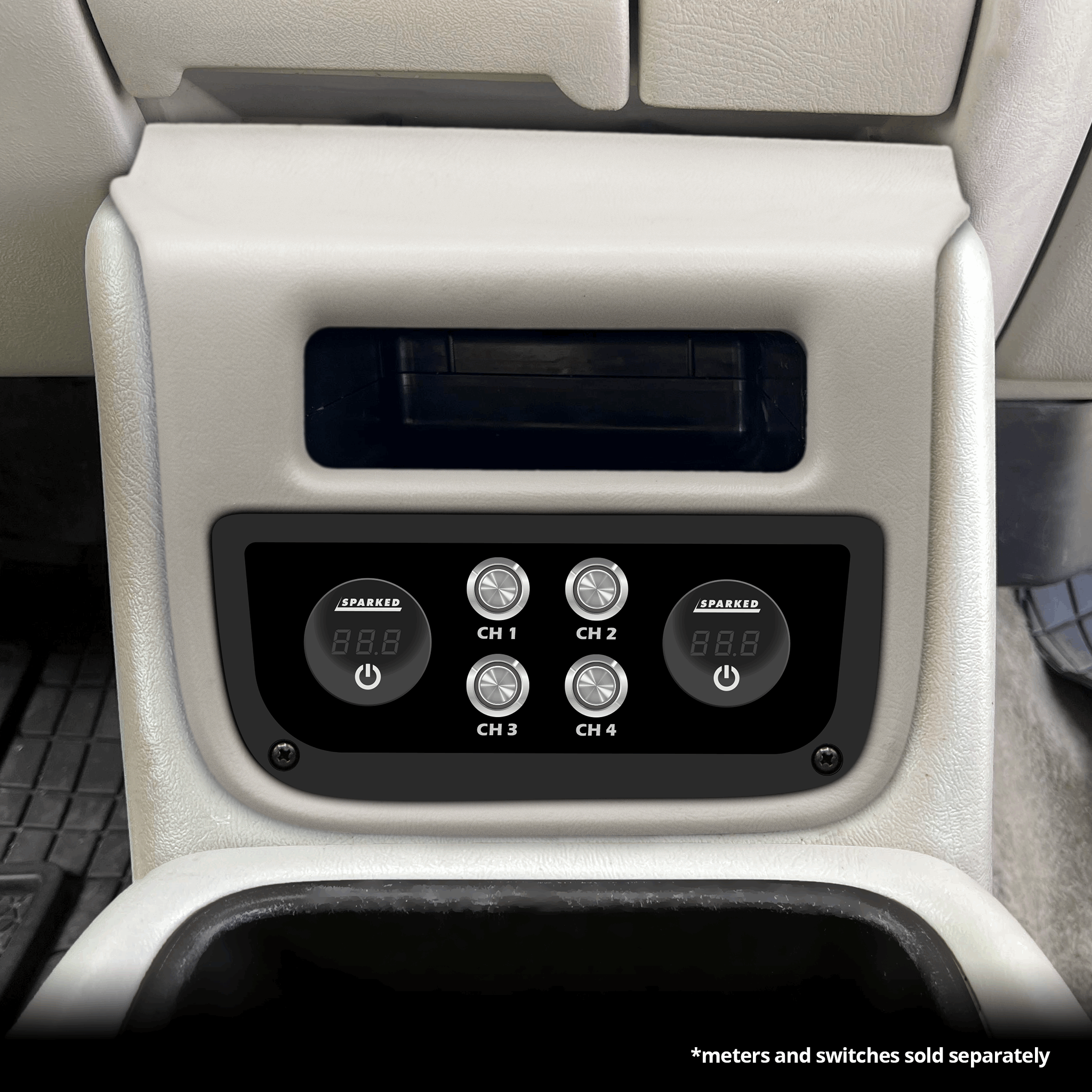 99 - 02 GM Full - Size Truck Center Console Switch Panel - 2 Sparked Meters - GM - 99 - 02 - SWP - v2 - Sparked Innovations