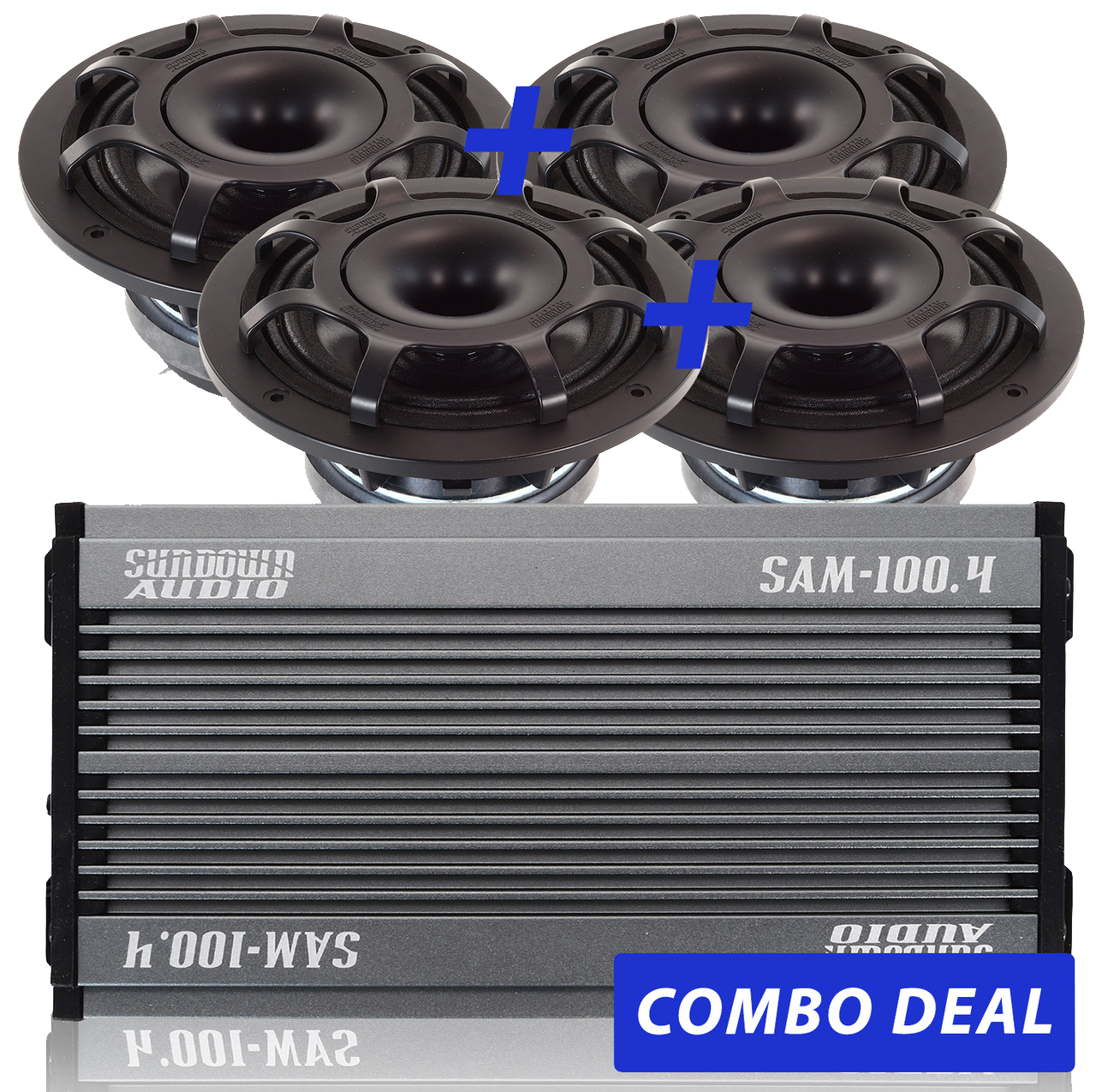 Sundown Audio 4 BPS-6.5" Powersports Speakers & 1 SAM-100.4 Combo Deal