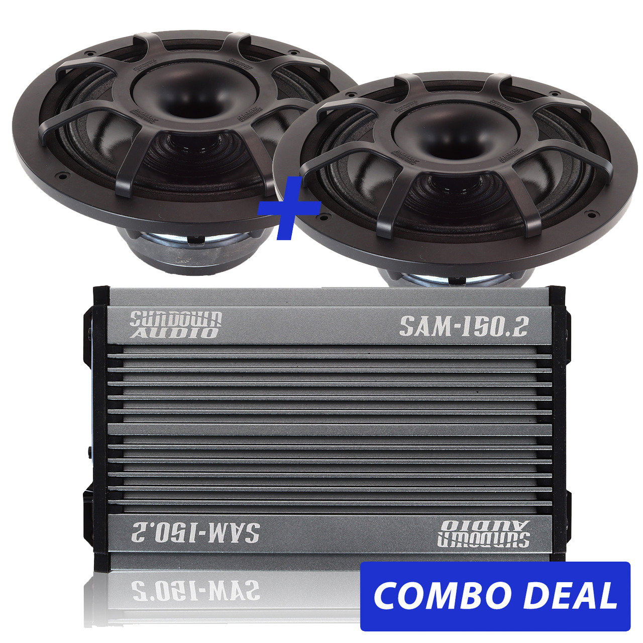 Sundown Audio 2 BPS-8" Powersports Speakers & 1 SAM-150.2 Combo Deal