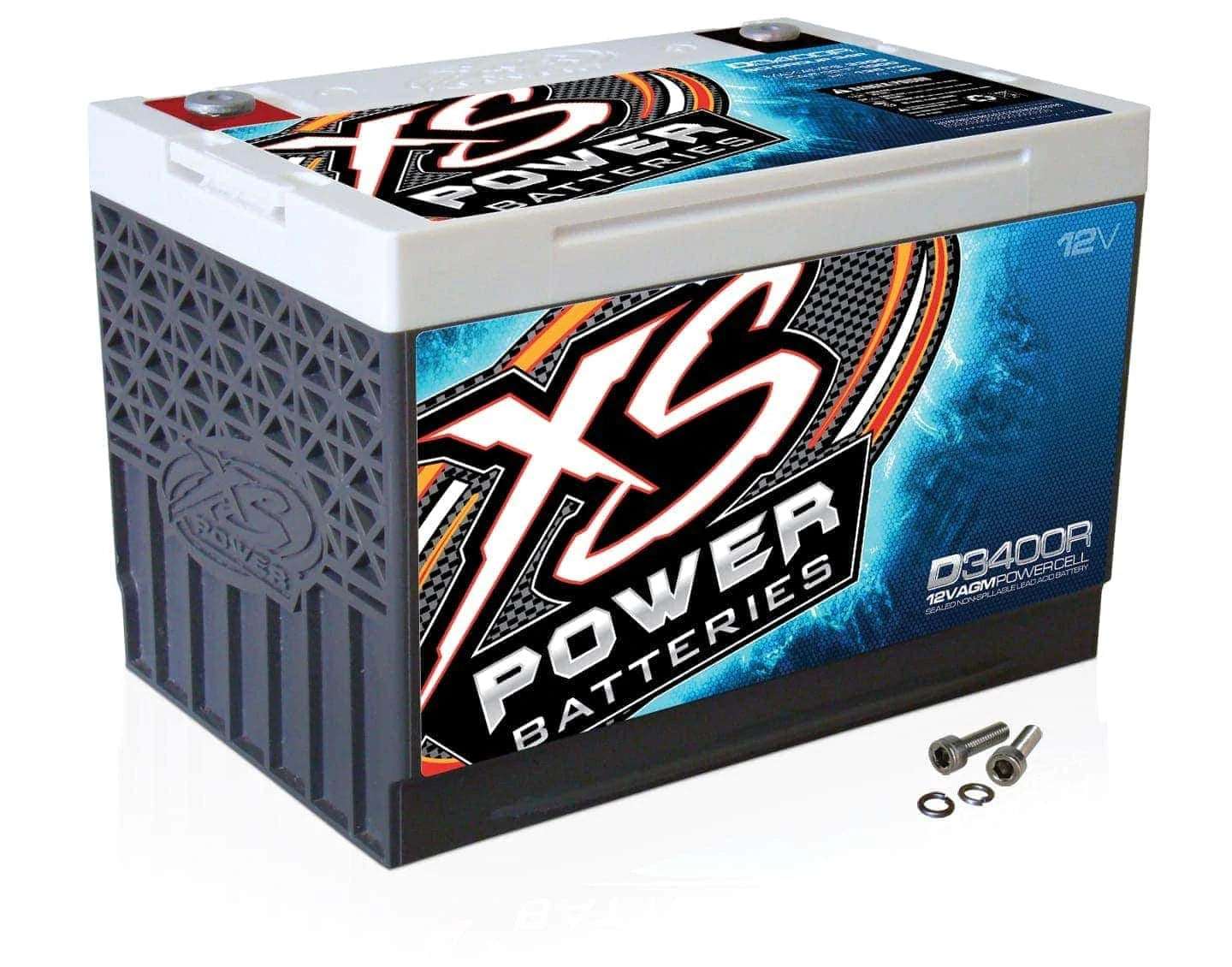 D3400R XS Power 12VDC AGM Car Audio Vehicle Battery 3300A 65Ah Group 34R