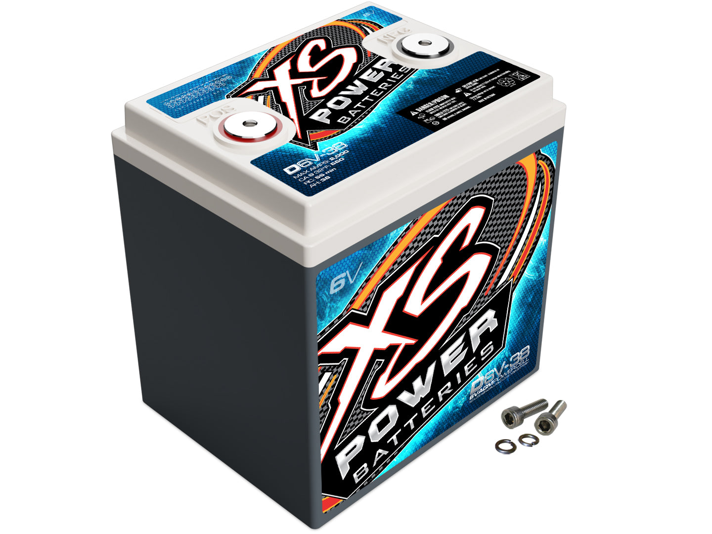 D6V-38 XS Power 6VDC AGM Car Audio Vehicle Battery 2000A 38Ah