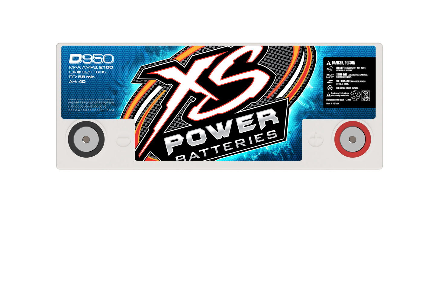 D950 XS Power 12VDC AGM Car Audio Battery 2100A 40Ah