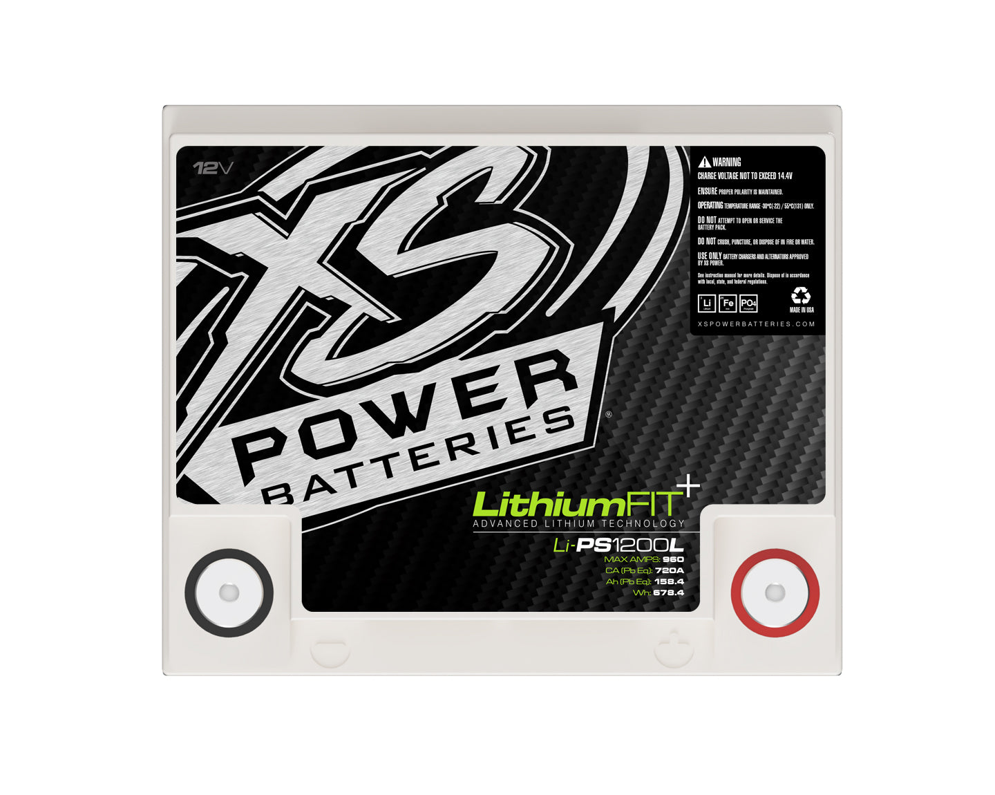 Li-PS1200L XS Power 12VDC Lithium Powersports Vehicle Battery 960A 52.8Ah