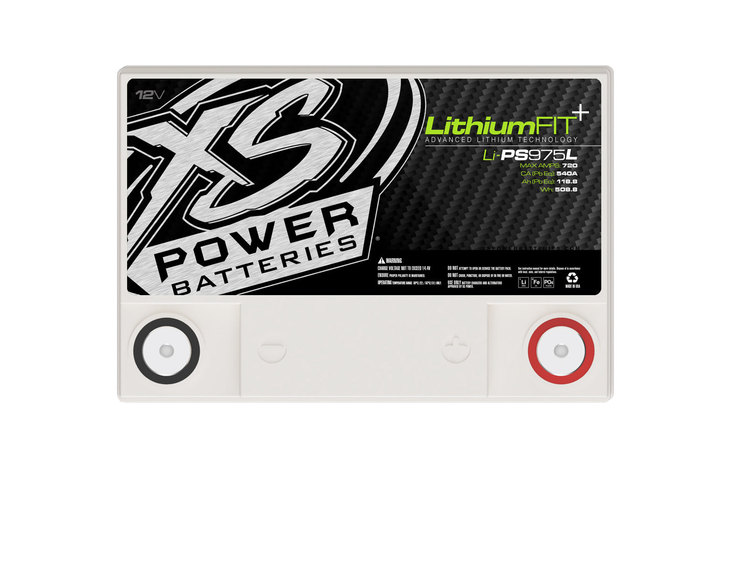 Li-PS975L XS Power 12VDC Lithium Powersports Vehicle Battery 720A 39.6Ah Group U1R