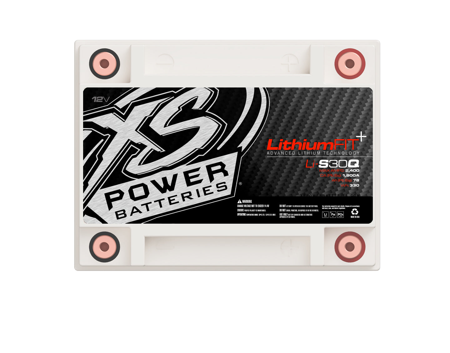 Li-S30Q XS Power 12VDC Group 30L Lithium Racing Vehicle Battery 2400A 26Ah