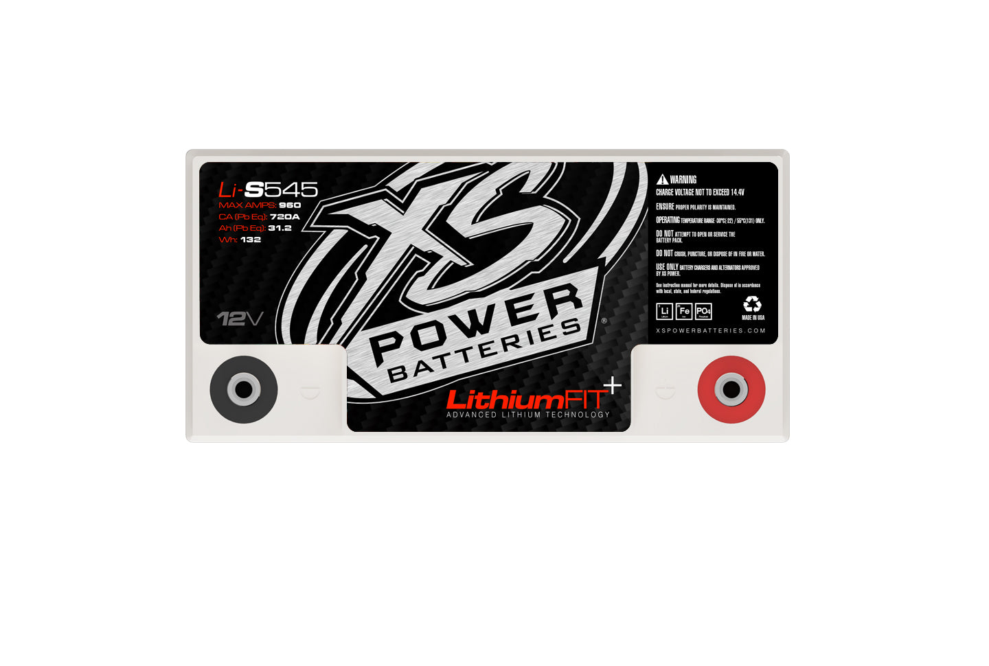 Li-S545 XS Power 12VDC Lithium Racing Vehicle Battery 960A 10.4Ah