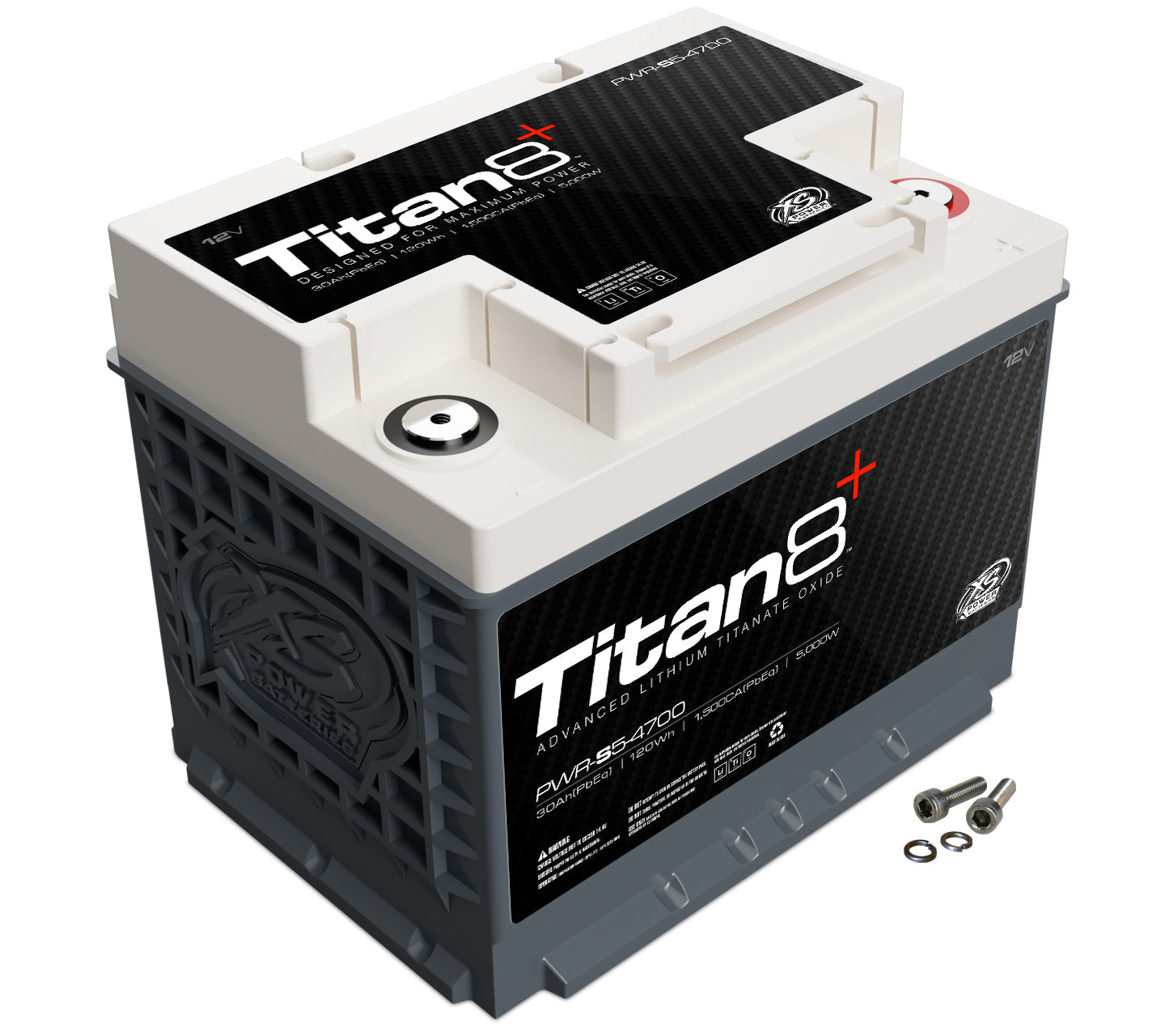 (OPEN BOX) PWR-S5-4700 XS Power Titan8 12VDC Group 47 Lithium LTO Car Audio Vehicle Battery 5000W 120Wh